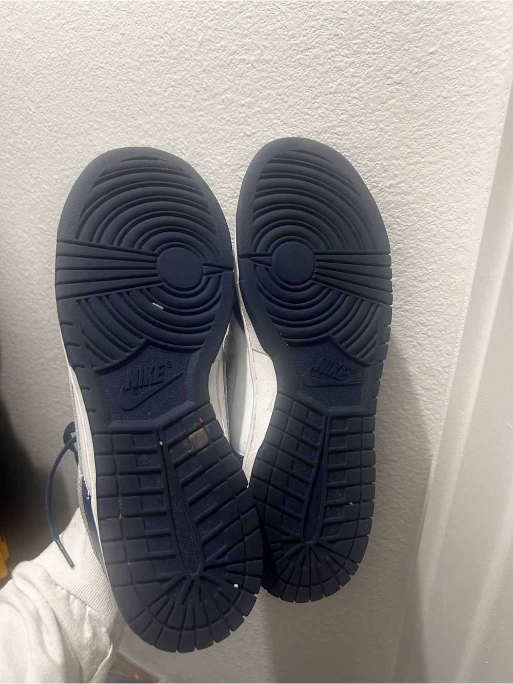 Nike Men’s Navy and White Low-Top Sneakers - Classic Court Style